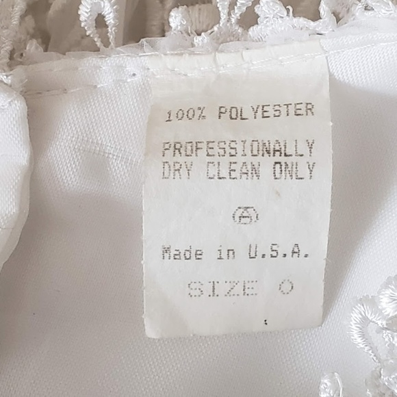 Girl's Pageant Dress Child's 0 Tambour Lace White - Picture 8 of 8